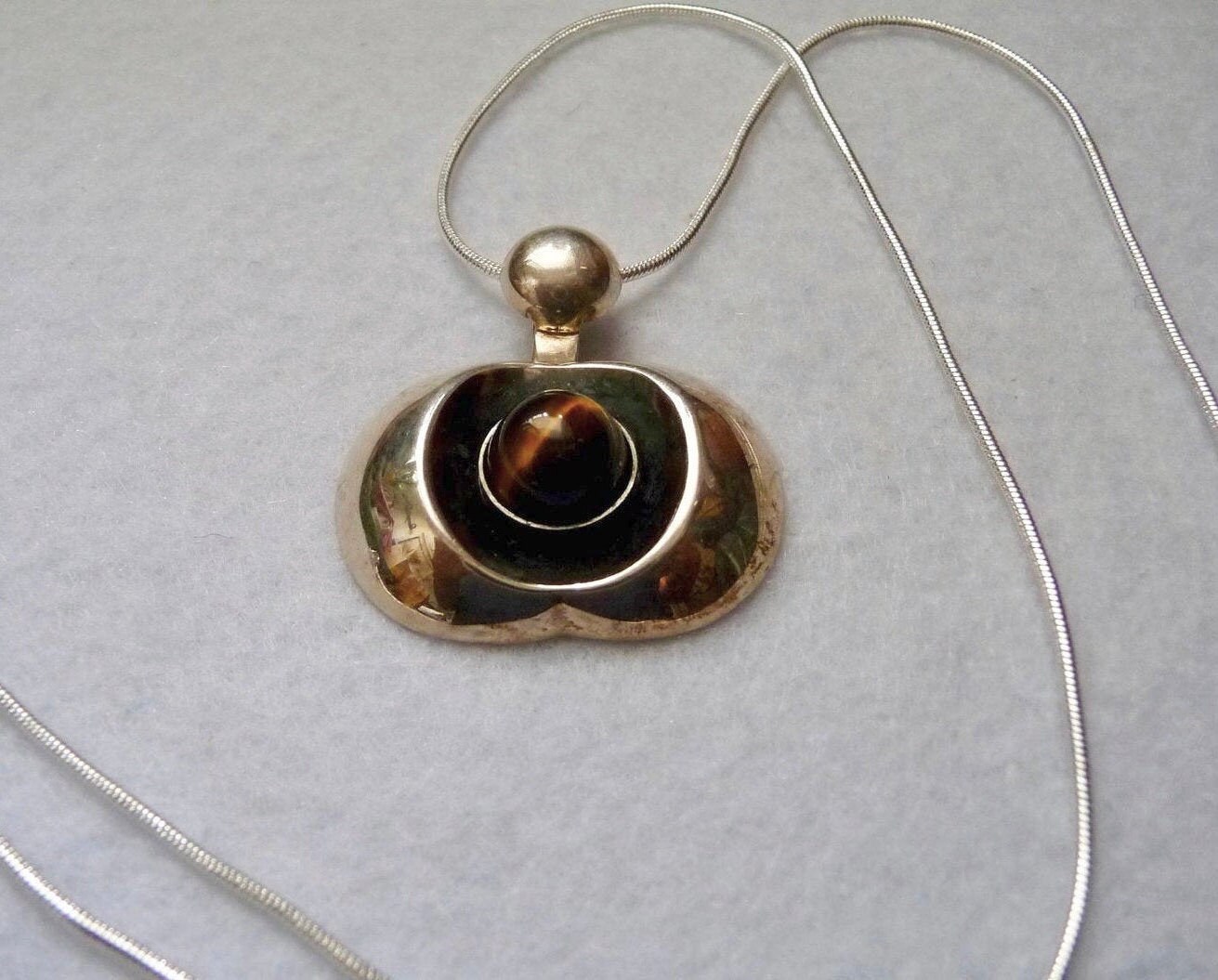 Finnland. Silber Und Stein Anhänger. Vintage von OsmanieJewelry