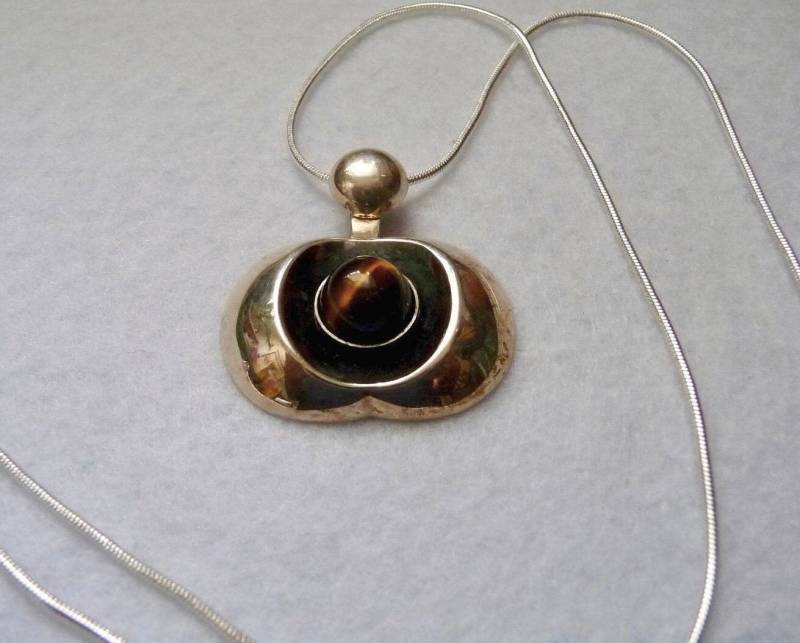 Finnland. Silber Und Stein Anhänger. Vintage von OsmanieJewelry