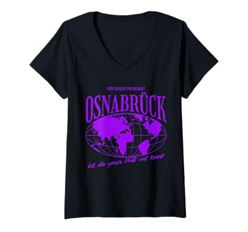 Damen Osnabrück Heimat Fußball Stolz T-Shirt mit V-Ausschnitt Damen Osnabrück Heimat Fußball Stolz T-Shirt mit V-Ausschnitt von Osnabrücker Fans Tradition Fan Geschenkidee