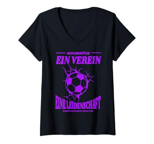 Damen Osnabrück Fußball Fan T-Shirt mit V-Ausschnitt Damen Osnabrück Fußball Fan T-Shirt mit V-Ausschnitt von Osnbrücker Heimat Fans Geschenkidee