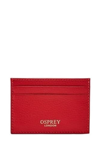 Osprey London Kleines genarbtes Leder Tilly Kartenhalter RFID Schutz in Rot, rot, S, Klassisch von Osprey