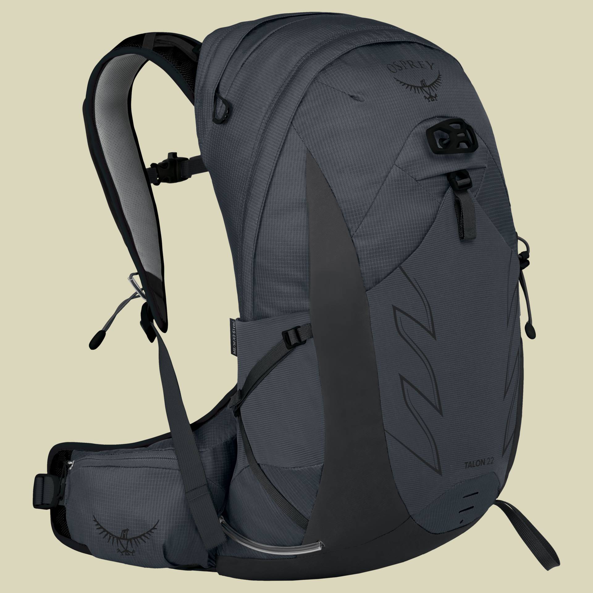 Talon 22 Men Volumen 22 L, Rückenlänge S/M Farbe eclipse grey von Osprey