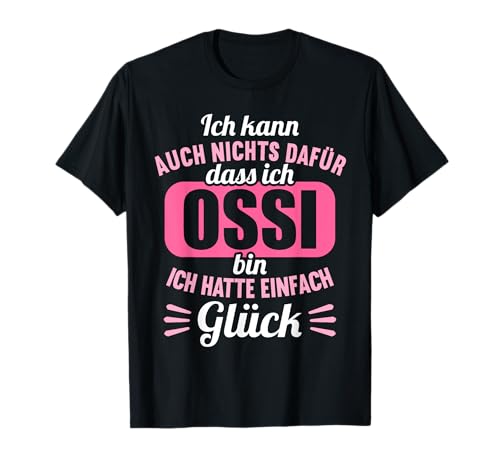 Ossi DDR Ostdeutschland Osten Ostalgie by HibL - Herren T-Shirt Schwarz Klassisch Hochgeschlossen Halbarm Klein EU 39-17.5 Stretchable 0 Pockets EU S von Ossi DDR Ostdeutschland Osten Ostalgie by HibL