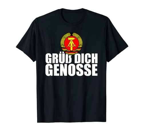 DDR Herren Trikot Grüß Dich Genosse Ossi T-Shirt von Ostalgie DDR Herren Genosse Ossi