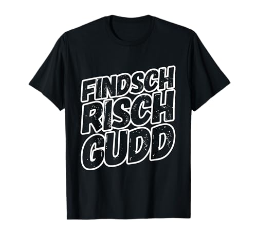 Ossi Gudd T-Shirt Schwarz S Damen Klassisch Buchstabenmuster Doppelt genähter Saum von Ostdeutschland Kleidung
