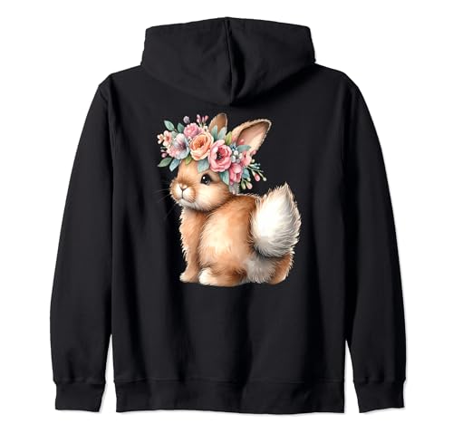 Oster Hase Ostergeschenk Mädchen Damen Kinder Osterkostüm Kapuzenjacke von Ostern Kaninchen & Osterhasen Kostüm Osterfest Tee