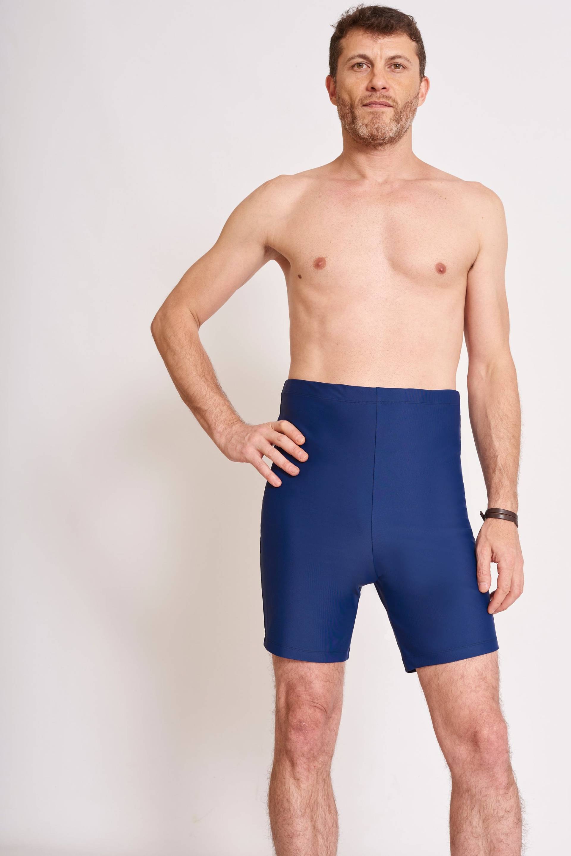 stoma-Badeanzug Mit Hoher Taille Für Herren - Navy Blau von OstocareShop