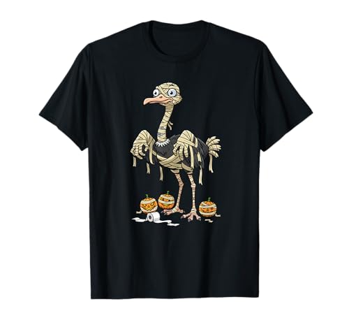 Lustiger Strauß Mama Kürbis Halloween Kinder Herren Damen T-Shirt von Ostrich Lovers Cute Halloween Outfits for Boy Girl