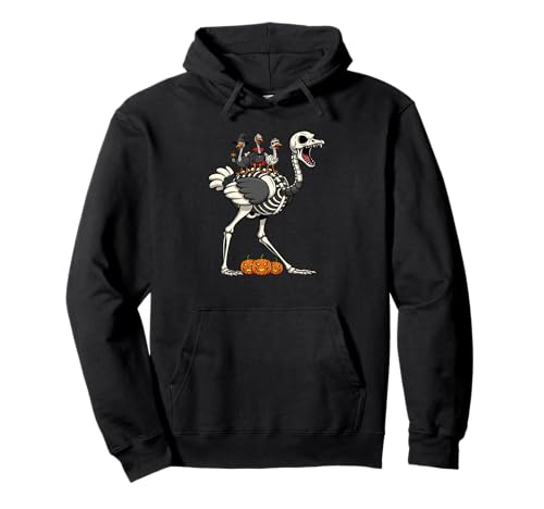 Straußen-Skelett Mama Hexe Halloween Kinder Herren Damen Pullover Hoodie von Ostrich Lovers Cute Halloween Outfits for Boy Girl