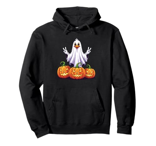 Lustiger Strauß Geist Kürbis Boo Halloween Kinder Herren Damen Pullover Hoodie von Ostrich Lovers Halloween Ghost Pumpkin Outfits