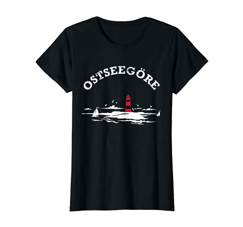 Coole Ostsee-Göre Heimat Geschenk Leuchtturm Frau Mädchen T-Shirt von Ostsee Heimat Norden Geschenk-Idee Geburtstag
