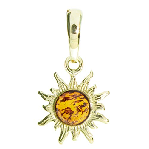 Anhänger - Sonne - Gold 333/000 - Bernstein von Ostsee- Schmuck