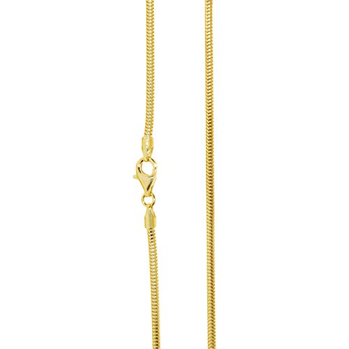 Kette - Schlange 2,0 mm - Silber 925/000, vergoldet -, von Ostsee-Schmuck