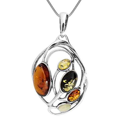 Kette mit Anhänger - Loreen - Silber 925/000 - Bernstein von Ostsee-Schmuck