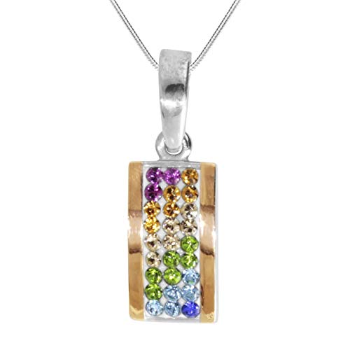 Kette mit Anhänger - Sunny Exklusiv - Silber 925/000 & Gold 585/000 - Swarowski-Kristall Kette mit Anhänger - Sunny Exklusiv - Silber 925/000 & Gold 585/000 - Swarowski-Kristall von Ostsee- Schmuck