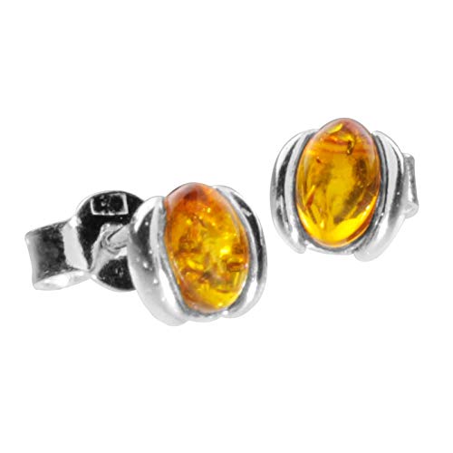 Ohrstecker - Lennja - Silber 925/000 - Bernstein von ORTCI