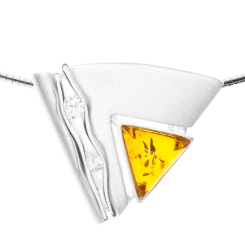 Ostsee-Schmuck Damen-Anhänger 925/000 Sterlingsilber mit Zirkonia inklusive Omegareif 1 von Ostsee-Schmuck