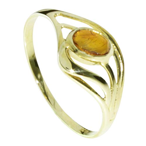 Ring - Hella - Gold 333/000 - Bernstein von Ostsee- Schmuck