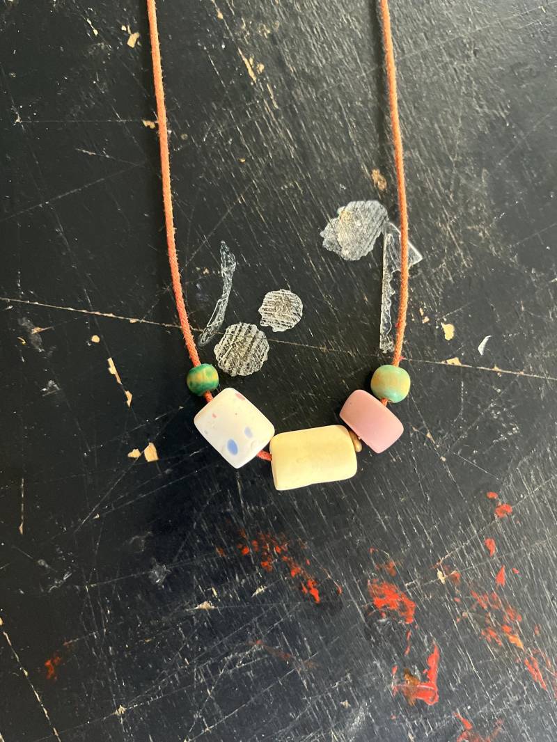 Kette Aus Fimo Von Der Insel Rügen Handgemacht Pastell Candy Strand von OstwindRuegen