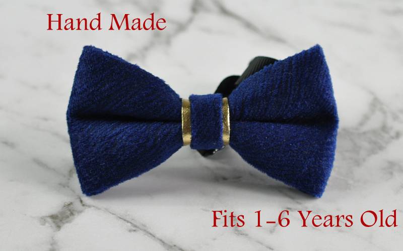 Baby Kleinkind Kinder Jungen Solide Navy Blau Geprägt Bowtie Samtschleife Binden 1 Bis 6 Jahre Alten Hochzeitsparty von Osunworld