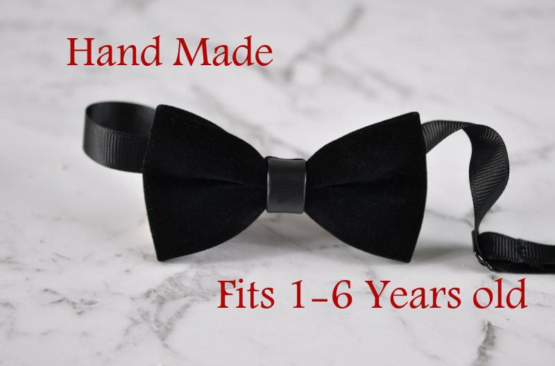 Baby Kleinkind Kinder Jungen Solide Schwarzem Samt Fliege 1 Bis 6 Jahre Alten Hochzeitsparty von Osunworld