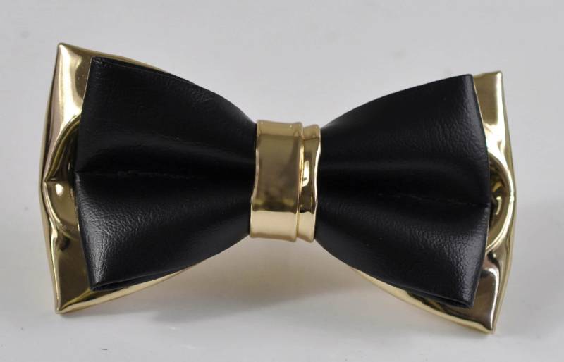 Herren Pvc Kunstleder Gold Golden Schwarz Glänzende Fliege Bowties Hochzeit Party Für Alle Altersgruppen Männer/Jugend Junge Kids Baby Kleinkind von Osunworld