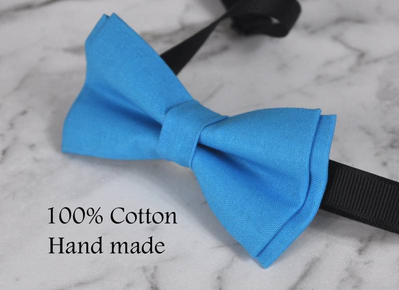 Junge Kinder Baby 100 % Baumwolle Aqua Hell Blaue Fliege Bowtie Party Hochzeit 1-6 Jahre Alt von Osunworld