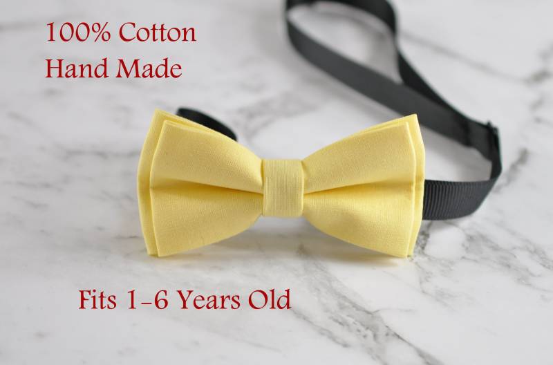 Junge Kinder Baby 100% Baumwolle Gelb Fliege Party Hochzeit 1-6 Jahre Alt von Osunworld