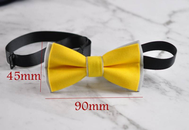 Junge Kinder Baby 100 % Baumwolle Gelb Grau Fliege Bowtie Party Hochzeit 1-6 Jahre Alt von Osunworld