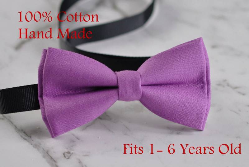 Junge Kinder Baby Seite Junge 100 % Baumwolle Orchidee Lila Fliege Bowtie Party Hochzeit 1-6 Jahre Alt von Osunworld