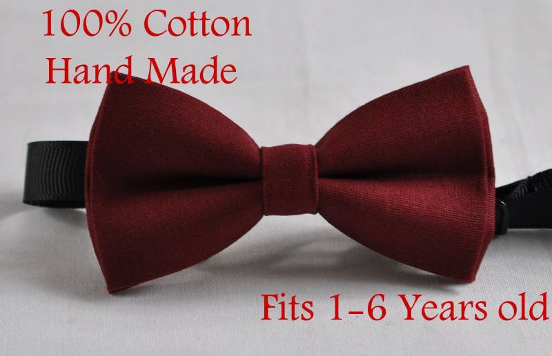 Kinder Baby Seite Junge Kleinkind Säugling 100 % Baumwolle Handgefertigt Rose Holz Palisander Dunkel Rote Fliege Bowtie Party Hochzeit 1-6 Jahre Alt von Osunworld
