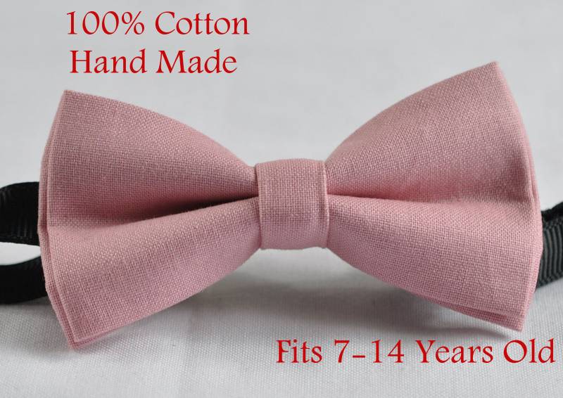 Kinder Seite Junge Teenager Jugend 100 % Baumwolle Altrosa Staubigen Rosa Blush Fliege Hochzeit 7-14 Jahre Passt Alt von Osunworld