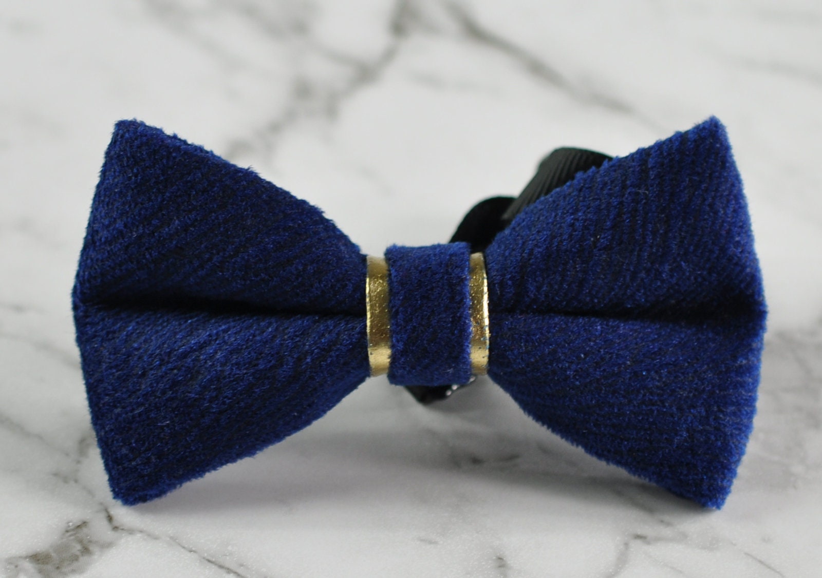Männer Unisex Navy Blau Geprägt Samt Fliege Bowtie Handwerk Hochzeitsparty Pretied von Osunworld