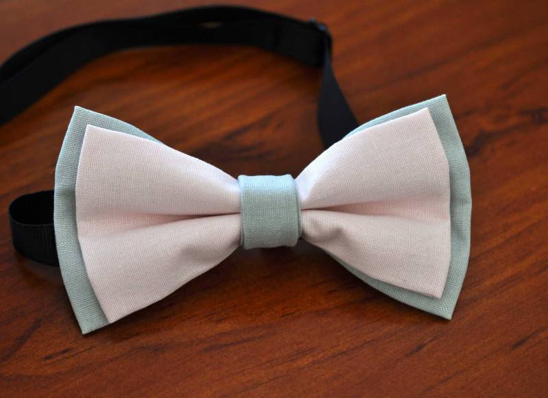 Neue Pink Und Grau 100% Baumwolle Hand Made Best Man Bowtie Bow Tie Wedding Ball Party von Osunworld