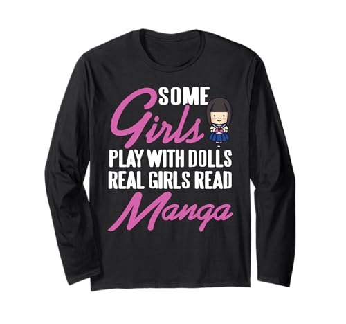 Echte Mädchen Lesen Manga Anime Otaku Spaß Langarmshirt von Otaku Club Für Manga Leserinnen