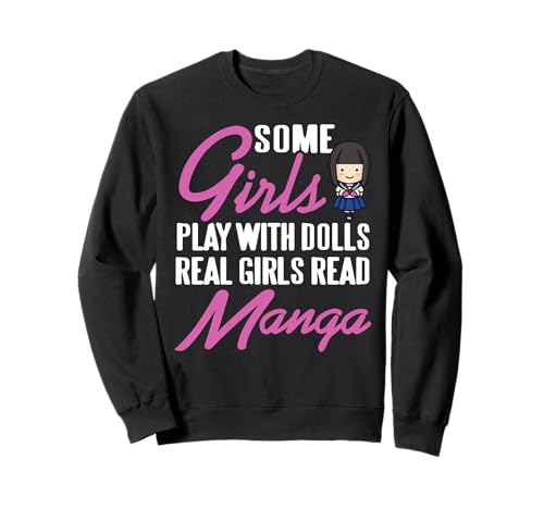 Echte Mädchen Lesen Manga Anime Otaku Spaß Sweatshirt von Otaku Club Für Manga Leserinnen
