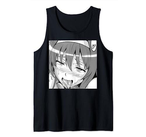 Liebe Ahegao Mädchen Anime Hentai T-shirt Für Otaku Weeb Liebe Tank Top von Otaku Tees Co