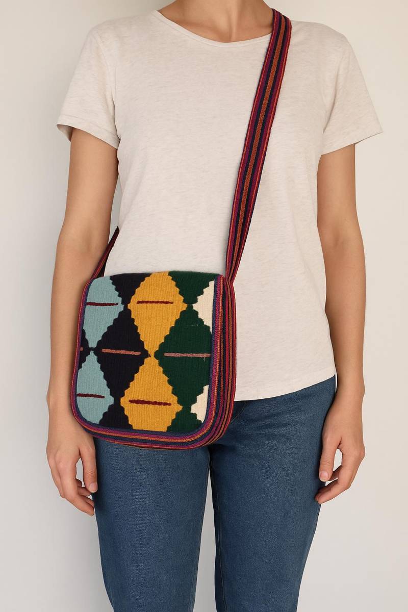 Vintage Kilim Umhängetasche Boho Messenger Geldbörse von OtantikArt