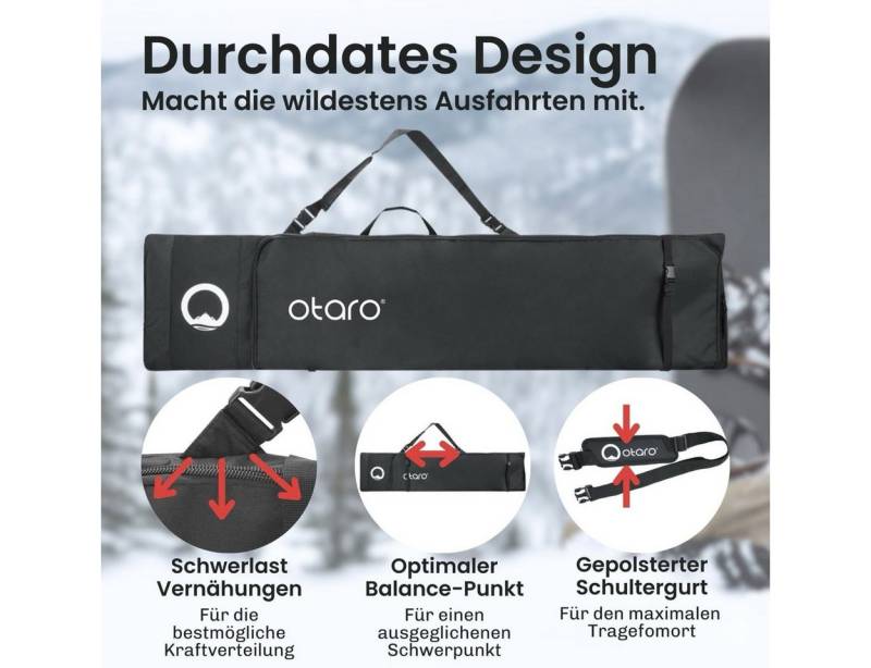 Otaro Skitasche Set: Skischuhtasche & Skitasche, Pro-Set für 2 Paar Ski 44L-Eisgrau (Schutz für deine Ausrüstung, 1-tlg., Perfekt durchdacht) von Otaro
