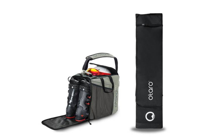 Otaro Skitasche Set:Skischuhtasche mit Schuhfach & Skitasche, Pro-Set für 2 Paar Ski (Schutz für deine Ausrüstung, 1-tlg., Perfekt durchdacht) von Otaro