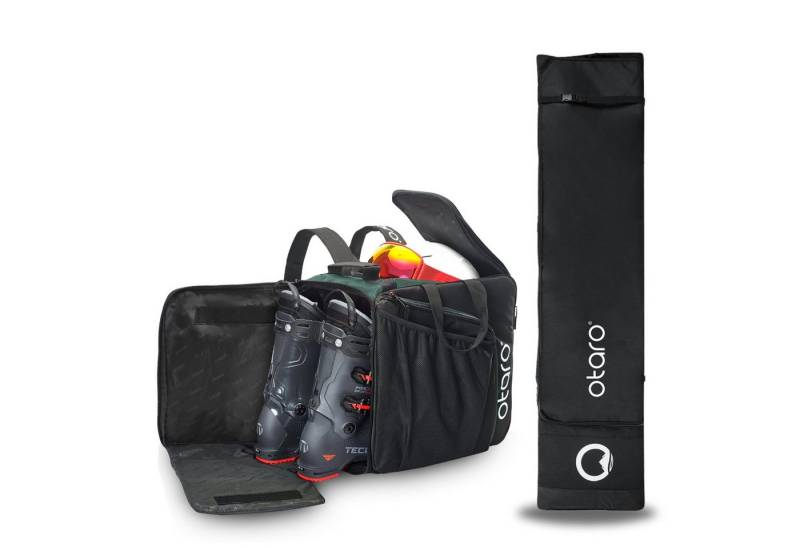 Otaro Skitasche Set:Skischuhtasche mit Schuhfach & Skitasche, Pro-Set für 2 Paar Ski (Schutz für deine Ausrüstung, 1-tlg., Perfekt durchdacht) von Otaro