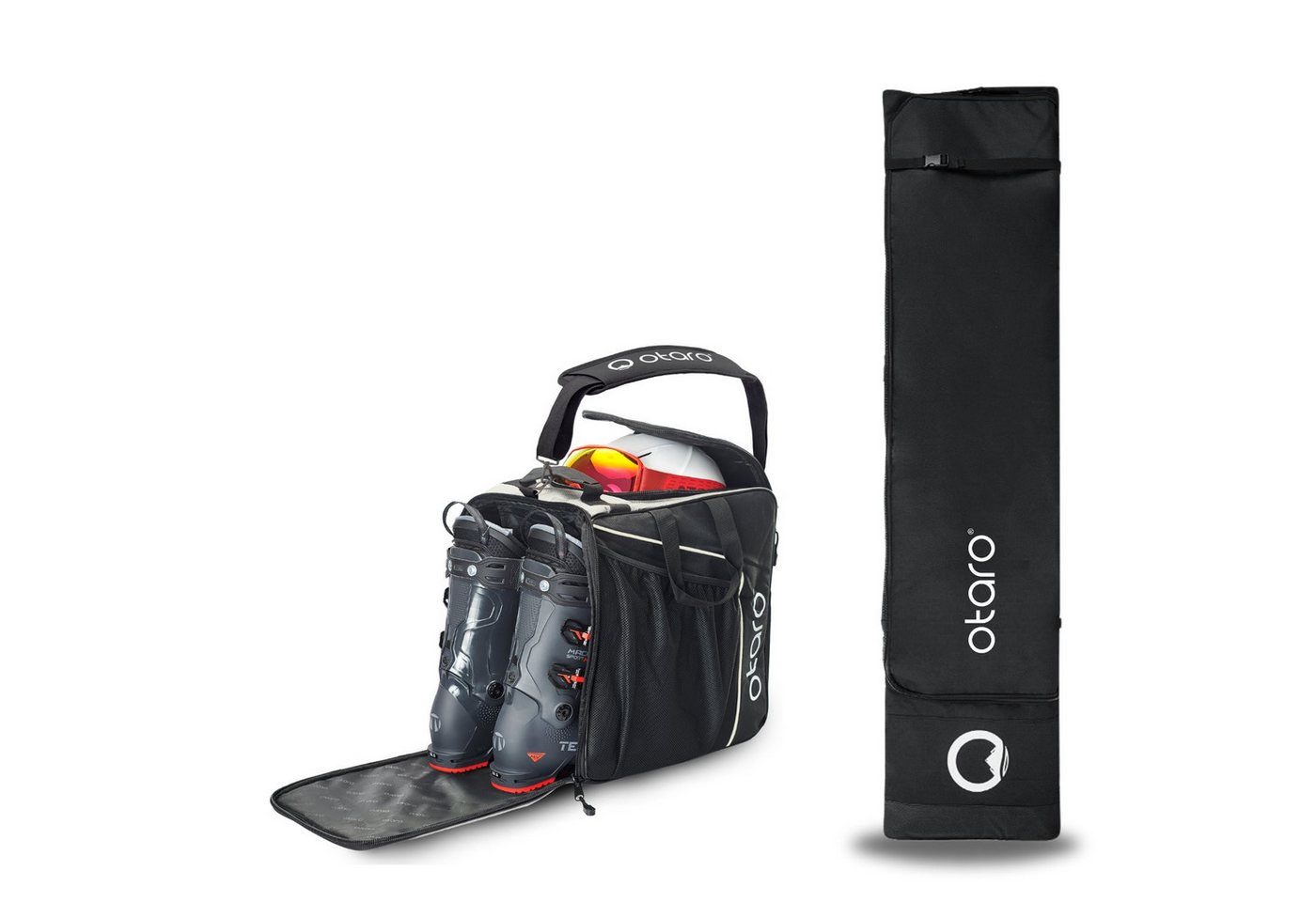 Otaro Skitasche Set:Skischuhtasche mit Schuhfach & Skitasche, Pro-Set für 2 Paar Ski (Schutz für deine Ausrüstung, 1-tlg., Perfekt durchdacht) von Otaro