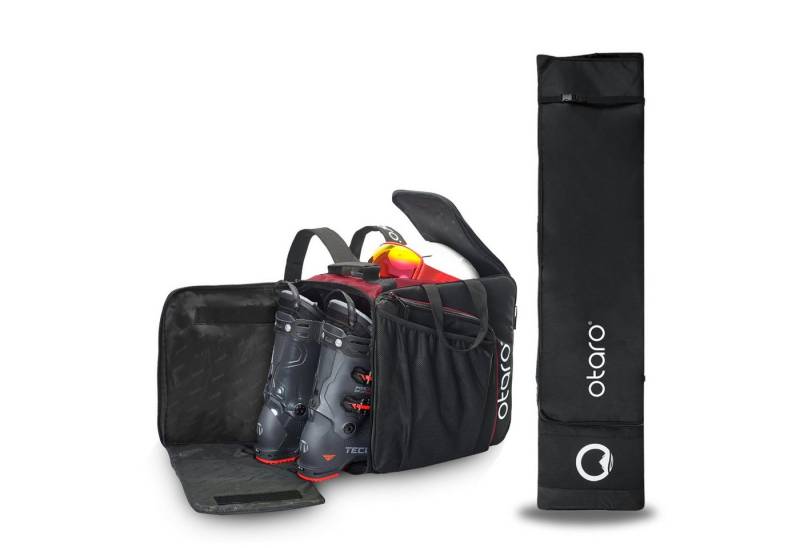 Otaro Skitasche Set:Skischuhtasche mit Schuhfach & Skitasche, Pro-Set für 2 Paar Ski (Schutz für deine Ausrüstung, Perfekt durchdacht) von Otaro