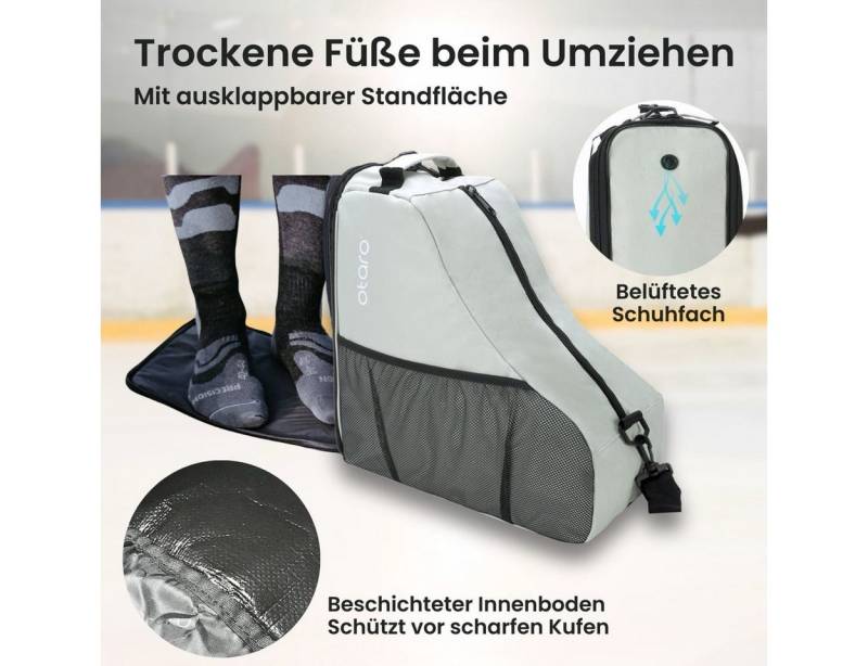 Otaro Sporttasche Schlittschuhtasche mit Schultergurt, Classic 21L Schwarz von Otaro