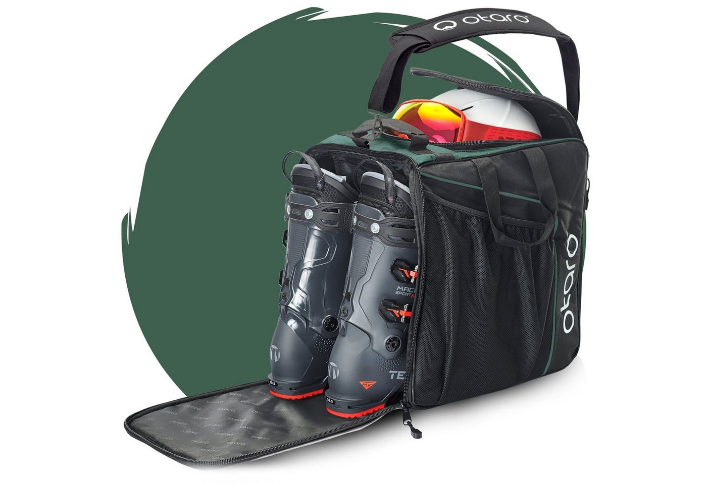 Otaro Sporttasche Skischuhtasche mit Helmfach + Schultergurt, Classic 44L (Schutz für deine Ausrüstung, 1-tlg., für Skifahrer + Boarder) von Otaro
