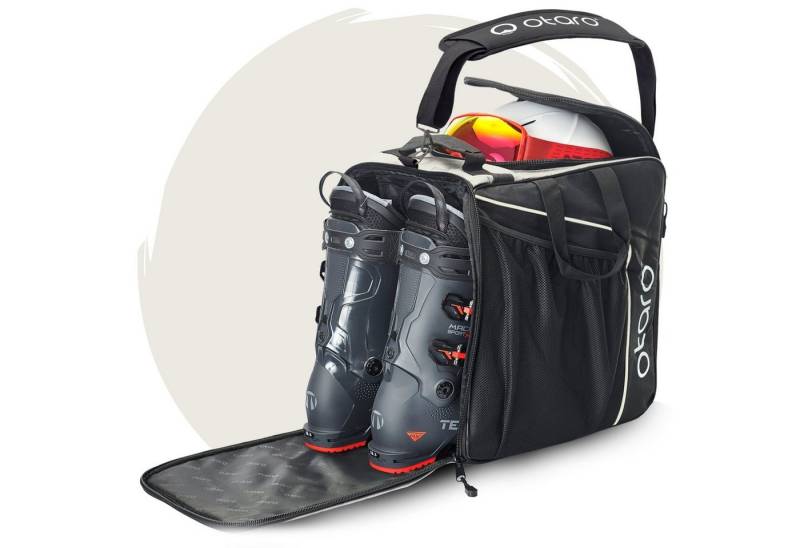 Otaro Sporttasche Skischuhtasche mit Helmfach + Schultergurt, Classic 44L (Schutz für deine Ausrüstung, 2-tlg., für Skifahrer + Boarder) von Otaro