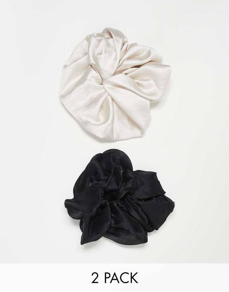 & Other Stories - 2er-Pack Haargummis aus schwarzem Organza und Samt von Other Stories