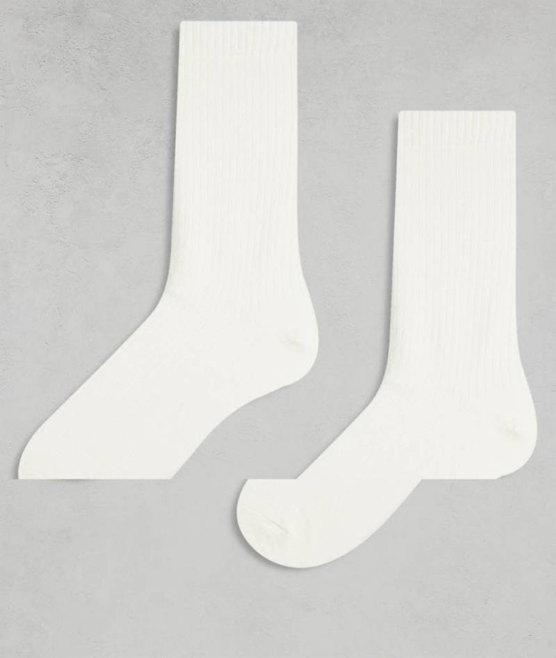 & Other Stories - 2er-Pack gerippte Socken aus Baumwolle in Weiß von Other Stories