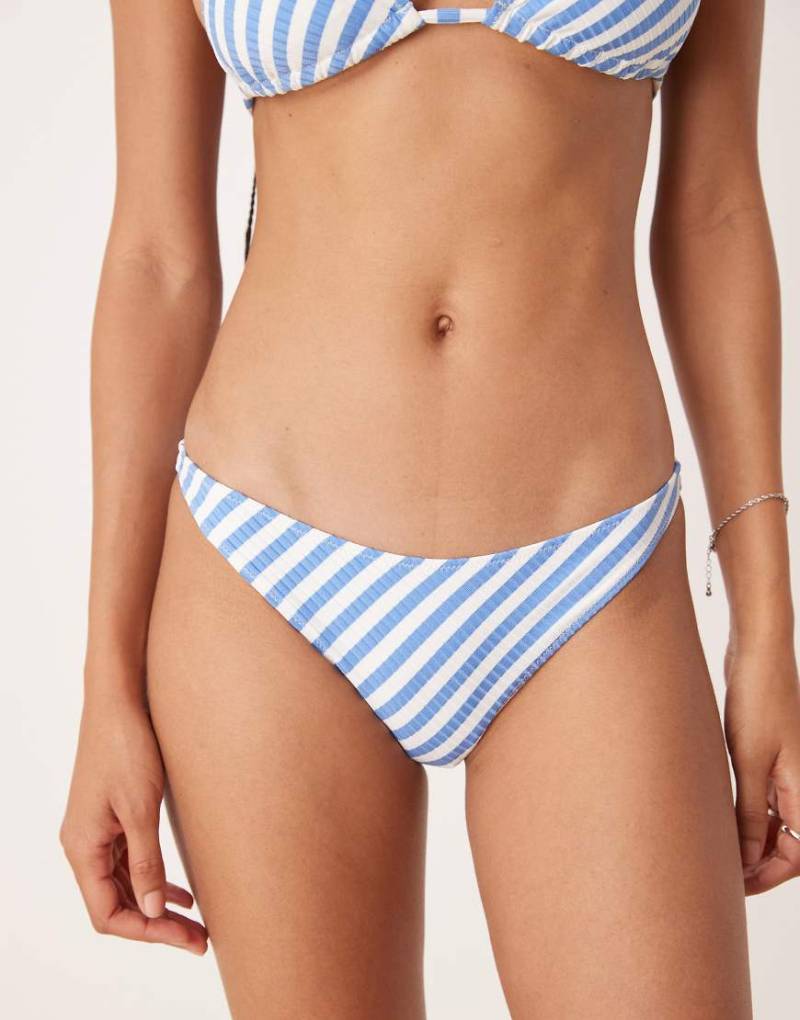 & Other Stories - Bikinihose in Blau gestreift von Other Stories