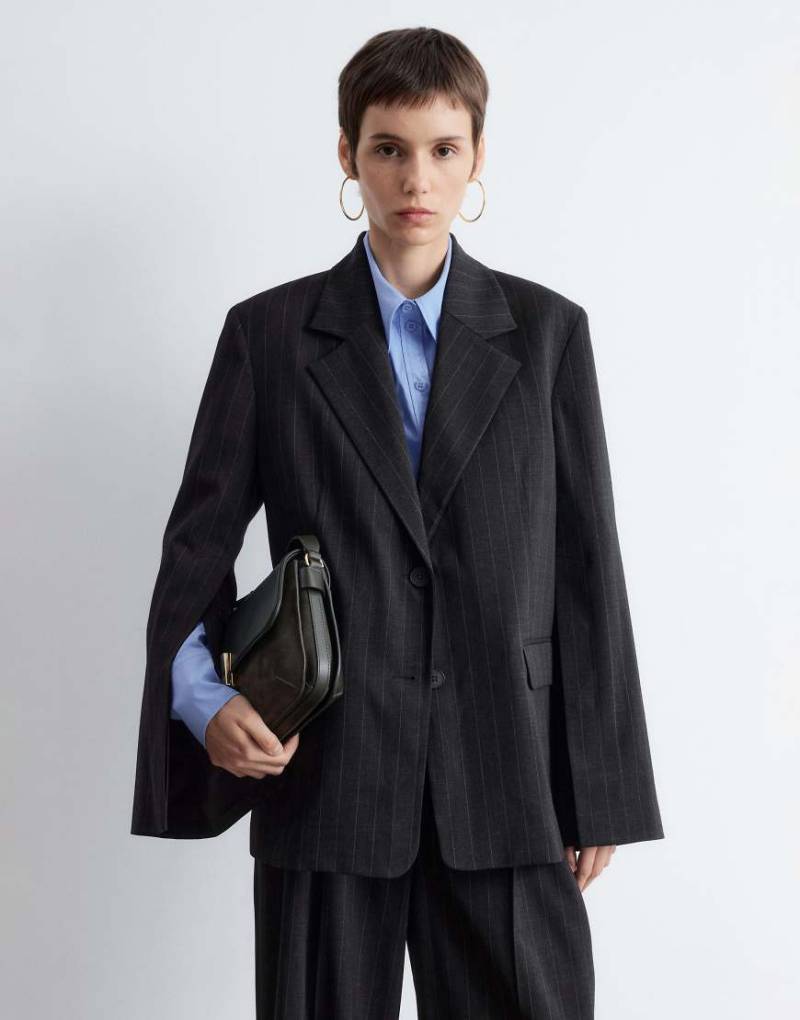 & Other Stories - Blazer in Grau mit tailliertem Detail am Rücken, Kombiteil von Other Stories